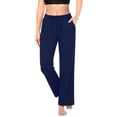 thumbnail image 1 of Byworldtasic Women's High Waist Wide Leg Lounge Pants Drawstring Casual Sweatpants Soft Loose Fit Yoga Trousers, 1 of 8