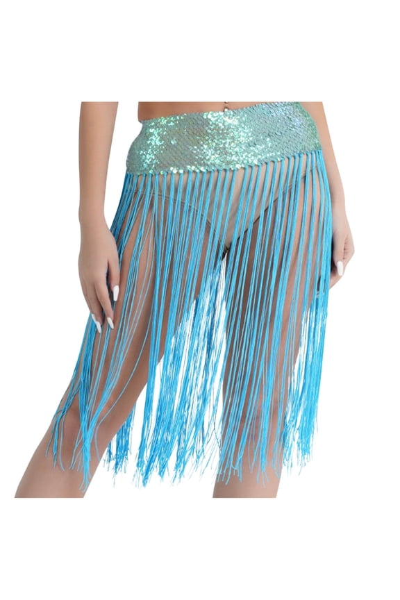 Women's Latin Dance Skirt Training Suit Sexy Tassel Skirt Professional Belly Dance Hip Scarf Skirt