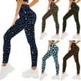 thumbnail image 1 of Byworldtasic Women's Leopard Printed Leggings Womens Buttery Soft Pants Tummy Control No See Through Workout Yoga Gym Leggings, 1 of 6