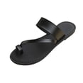 thumbnail image 1 of Byworldtasic Women's Open Toe Thong Sandals Slip on Toe Ring Flat Sandals Beach Summer Slide Sandals, 1 of 7