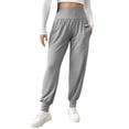 thumbnail image 1 of Byworldtasic Women's Plus Size Stretch Loose Jogger Sweatpants High Waist Soft Lounge Trousers with Pockets, 1 of 8