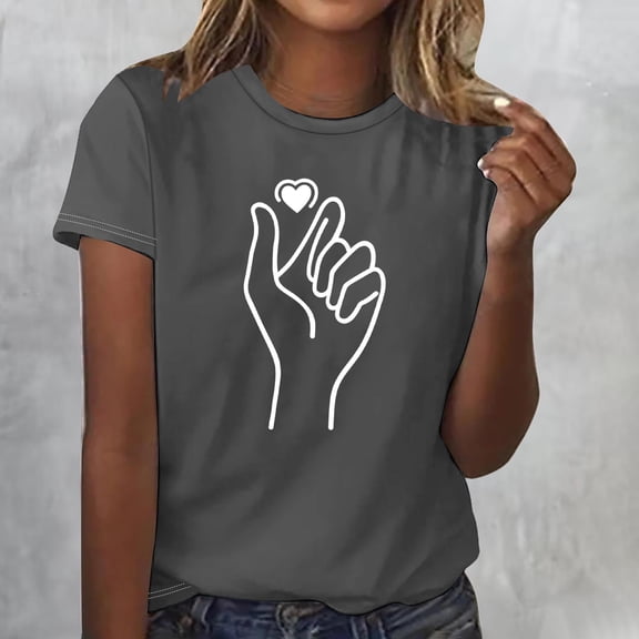 Byworldtasic Women's Printed T-ShirtsWomen's Sports Top Short-Sleeve Fitness T-Shirt Summer Sports Yoga Shirt Loose-Fitting Casual Wear