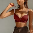 thumbnail image 1 of Byworldtasic Women's Push Up Bra No Underwire Comfortable Wireless Bras Padded Plunge, 1 of 6
