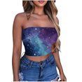 thumbnail image 1 of Byworldtasic Women's Sparkly Strapless Crop Top Glitter Sequin Tube Party Clubwear Top, 1 of 6