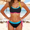 thumbnail image 1 of Byworldtasic Womens Bikini Sets Color Block Swimsuits Supportive Wide Strap Two Piece Bathing Suit 2026, 1 of 8