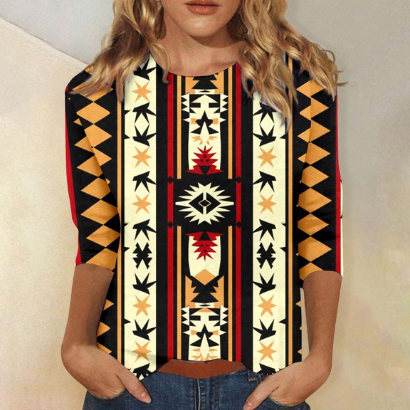 Byworldtasic Womens Blouses Women's Casual Long Sleeved Crew Neck Color Block Hem Slit Loose Pullover Fall Fashion Top