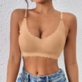 thumbnail image 1 of Byworldtasic Womens Bras Womens Seamless No Underwire Push Up Bra Full Coverage V-Neck Wirefree Bralettes Soft T-Shirt Everyday Bra, 1 of 5