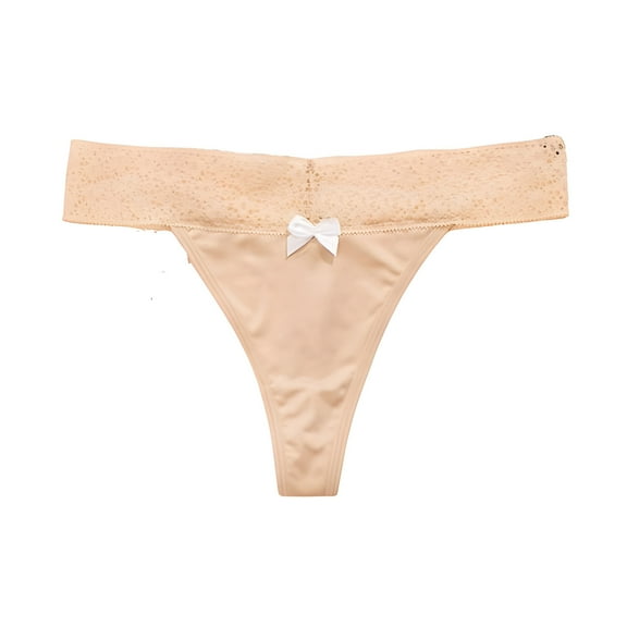 Byworldtasic Womens Breathable Underwear Thongs for Women T Back Low Waist See Through Panties Seamless Thong Underwear Breathable Cotton Lace Thongs Lingerie