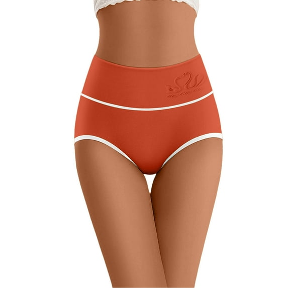 Byworldtasic Womens Breathable Underwear Women's Full Coverage Soft Stretch Panties Underwear High Waist Breathable Lingerie Intimates Briefs