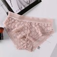 thumbnail image 1 of Byworldtasic Womens Breathable UnderwearWomen Lace Hipster Panties Full Coverage Soft Stretch Boxer Briefs Pink, 1 of 4