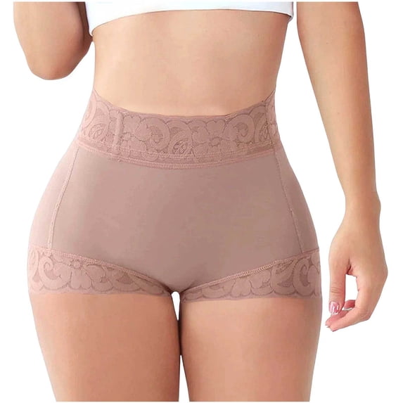 Byworldtasic Womens Butt Lifter Panties Lace Tummy Control Shapewear Shorts Fajas Moldeadoras Comfortable Underwear