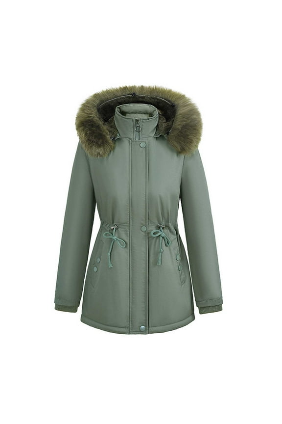 Womens Coat Women's Long Coat Waterproof Winter Outerwear Warm Parka Puffer Jacket with Hood