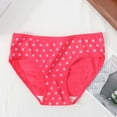 thumbnail image 1 of Byworldtasic Womens Cotton UnderwearFull Coverage Soft Stretch Briefs for Women Polka Dots Women's Underwear Ladies Panties Hot Pink, 1 of 3