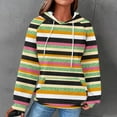 thumbnail image 1 of Byworldtasic Womens Hoodies Women Oversized Striped Color Blocks Hoodies Sweater Knit Tops Fashion Pullover Casual Long Sleeve Shirts with Pockets, 1 of 5