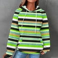 thumbnail image 1 of Byworldtasic Womens Hoodies Women Oversized Striped Color Blocks Hoodies Sweater Knit Tops Fashion Pullover Casual Long Sleeve Shirts with Pockets, 1 of 5