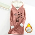 thumbnail image 1 of Byworldtasic Womens Hoodies Women's Plus Size Oversized Long Hoodie Butterfly Print Fleece-Lined Top Lounge Hoodie Sweatshirts, 1 of 3