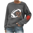 thumbnail image 1 of Byworldtasic Womens Long Sleeve TopsFootball Shirts for Women Game Day T-Shirts Touchdown Printed Shirt Casual Football Season Long Sleeve Sweatshirt, 1 of 5