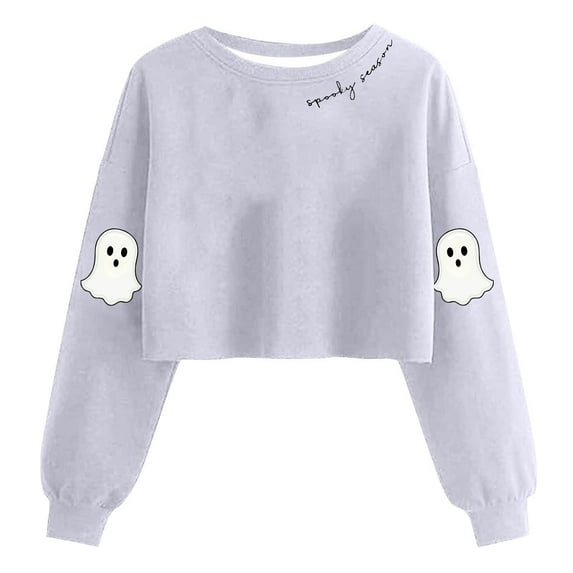 Byworldtasic Womens Long Sleeve TopsWomens Halloween Sweatshirt Oversized Casual Crew Neck Loose Pullover Fashion Comfy Tops