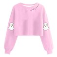 thumbnail image 1 of Byworldtasic Womens Long Sleeve TopsWomens Halloween Sweatshirt Oversized Casual Crew Neck Loose Pullover Fashion Comfy Tops, 1 of 2