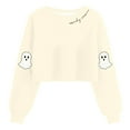 thumbnail image 1 of Byworldtasic Womens Long Sleeve TopsWomens Halloween Sweatshirt Oversized Casual Crew Neck Loose Pullover Fashion Comfy Tops, 1 of 2