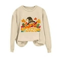 thumbnail image 1 of Byworldtasic Womens Oversized TopsHalloween Sweatshirts Women Thanksgiving Oversized Fall Pumpkin Sweater Long Sleeved Top, 1 of 4