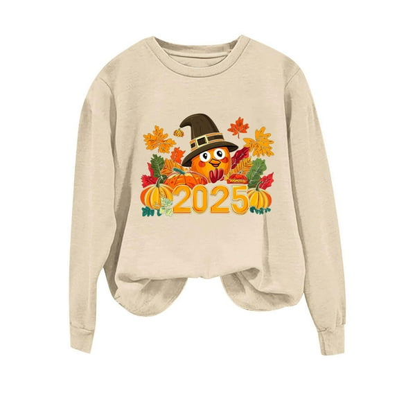 Byworldtasic Womens Oversized TopsHalloween Sweatshirts Women Thanksgiving Oversized Fall Pumpkin Sweater Long Sleeved Top