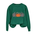 thumbnail image 1 of Byworldtasic Womens Oversized TopsWomens Pumpkin Graphic Sweatshirts Crewneck Casual Fall Long Sleeve Tops, 1 of 3