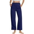 thumbnail image 1 of Byworldtasic Womens Pants Womens Wide Leg Yoga Pants Stretchy Athletic Work Pants Business Casual Pants Drawstring Sweatpants, 1 of 9