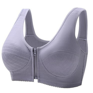 Byworldtasic Womens Plus Size Bras Daisy Bra for Seniors, Front Snap Closure Bras, Front Zip Daisy Bras for Older Women