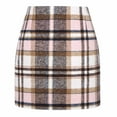 thumbnail image 1 of Byworldtasic Womens Plus Size Skirts Plaid Mini Skirts for Womens High Waisted Fall Winter Wool Bodycon Pencil Skirts with Slit, 1 of 5