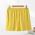 thumbnail image 1 of Byworldtasic Womens Shorts Women's Cotton Shorts Sports Casual Versatile Home Elastic Pocket Loose Shorts, 1 of 6