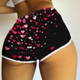 thumbnail image 1 of Byworldtasic Womens Shorts Women's Cute Micro Pajamas Shorts Heart-Shaped Gradient Print Sexy Elastic Waist Shorts, 1 of 5