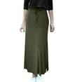 thumbnail image 1 of Byworldtasic Womens Skirts Women's Stylish Comfy Fold-Over Flare Maxi Skirt Beach Long Maxi Skirt Ruched Split High Waist Bodycon Skirt, 1 of 5