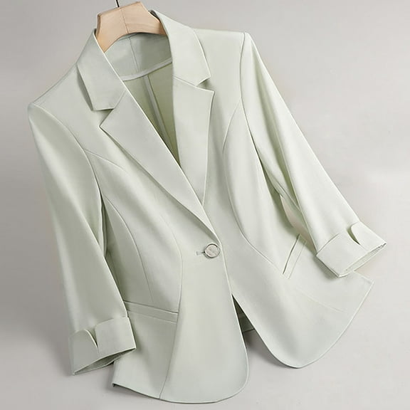 Byworldtasic Womens Suit Jacket Women's Blazer Business Casual Lightweight Suit Long Sleeve Slim Fit Work Office Jacket Coat with Pockets
