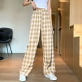 thumbnail image 1 of Byworldtasic Womens Sweatpants Womens Plaid Lounge Pants Comfy Soft Pj Sleep Drawstring Bottoms with Pockets, 1 of 9