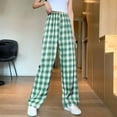 thumbnail image 1 of Byworldtasic Womens Sweatpants Womens Plaid Lounge Pants Comfy Soft Pj Sleep Drawstring Bottoms with Pockets, 1 of 8