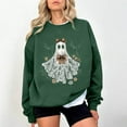 thumbnail image 1 of Byworldtasic Womens Sweatshirt Valentine Ghost Sweatshirts Women Heart Pullover Ghost Love Sweatshirt Casual Pullovers Top, 1 of 3