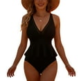thumbnail image 1 of Byworldtasic Womens Swimsuits Tankini Two Piece Bathing Suits Tummy Control High Waisted Bikini Set 2026 Ruffled Swimwear, 1 of 8