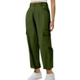 thumbnail image 1 of Byworldtasic Womens Trousers Women's Hiking Cargo Pants Lightweight Outdoor Travel Work Casual Cotton Pants with Pockets, 1 of 5