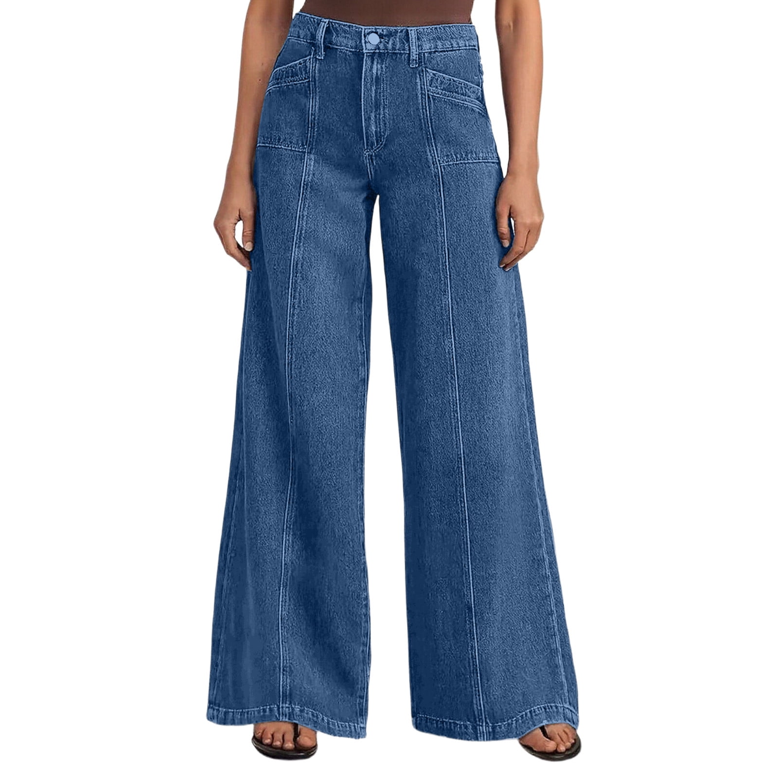 Byworldtasic Womens Wide Leg Jeans High Waisted Baggy Stretchy