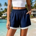 thumbnail image 1 of ByworldtasicNo Boundaries Lace Trim Elastic High Waisted Shorts for Women Summer Casual Loose Lounge Shorts, 1 of 6