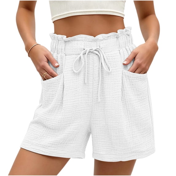 ByworldtasicNo Boundaries Summer Casual Shorts with Pockets High Waisted Wide Leg Drawstring Beach Vacation Trendy Shorts