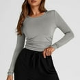 thumbnail image 1 of ByworldtasicNo Boundaries Womens Long Sleeve T Shirts Basic Y2K Tops Buttery-Soft Fitted Cute Tops Slim Fit Undershirts, 1 of 6