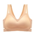 thumbnail image 1 of ByworldtasicNo Boundaries Womens Seamless Wireless Bra Wide Shoulder Strap V Neck Padded Support Bra Closure Daily Breathable Bra, 1 of 6