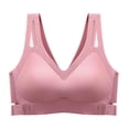 thumbnail image 1 of ByworldtasicNo Boundaries Womens Seamless Wireless Bra Wide Shoulder Strap V Neck Padded Support Bra Closure Daily Breathable Bra, 1 of 5