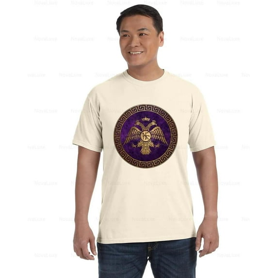 Byzantine Empire Comfort Coler T-Shirt with Constantinople Symbol, Unisex, up to size 4XL