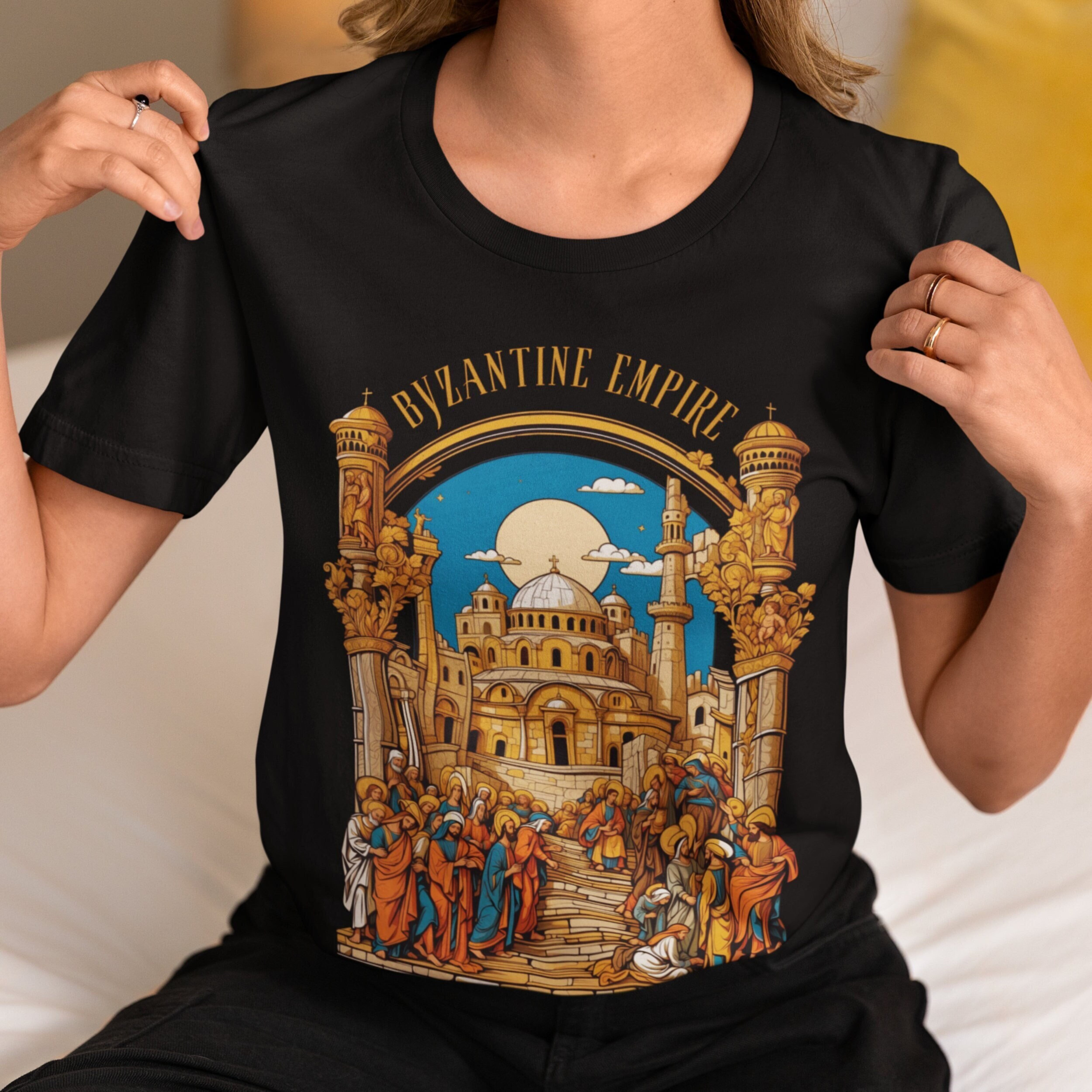 Byzantine Empire Pagan Tee Celestial Religious Design of the Ancient