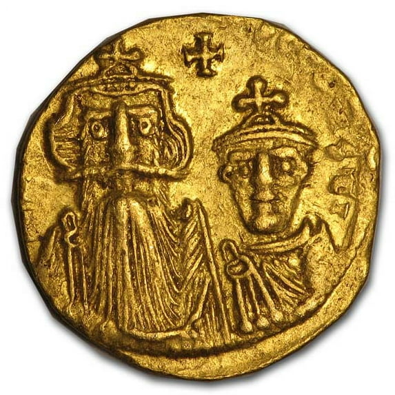 Byzantine Gold Solidus Emp Constans II (641-668 AD) XF