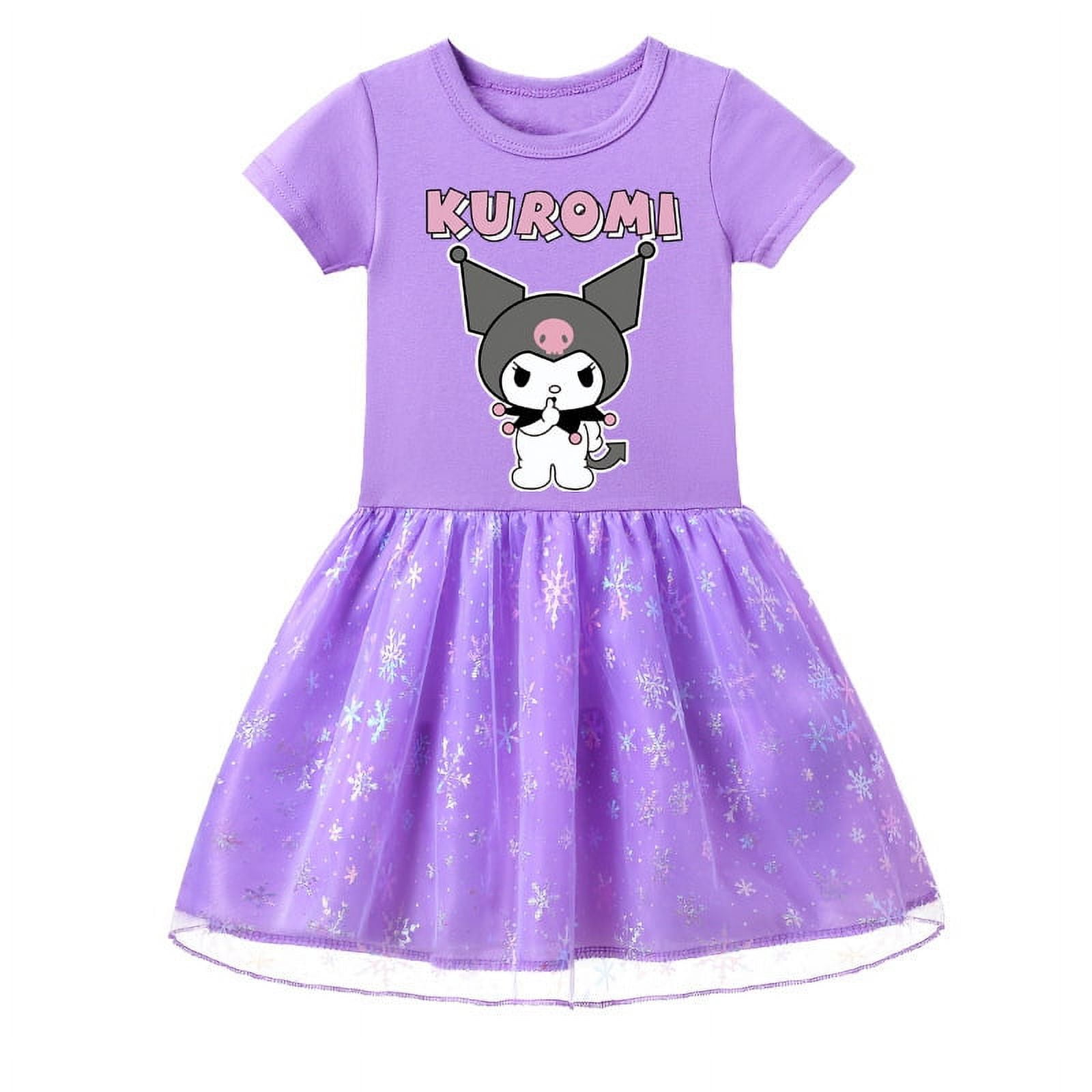 Bzdaisy Kuromi Mesh Skirt Cute Sanrio Character Print Perfect for