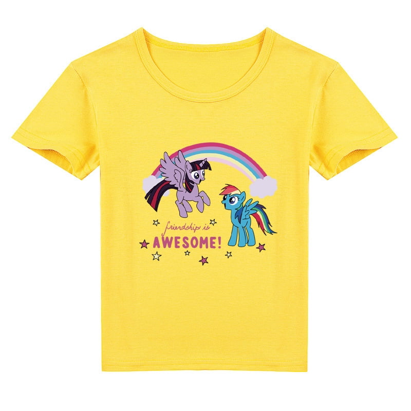 Bzdaisy My Little Pony Tshirt Cute Rainbow Dash Tee for Kids Soft
